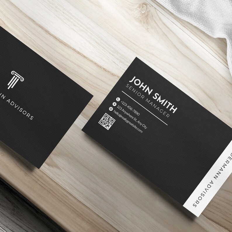 Business Card Template for Financial Consultants and Financial Analysts