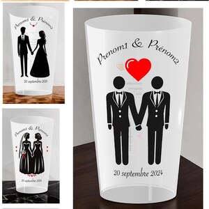 Gobelet Mariage - Silhouettes de Mariés