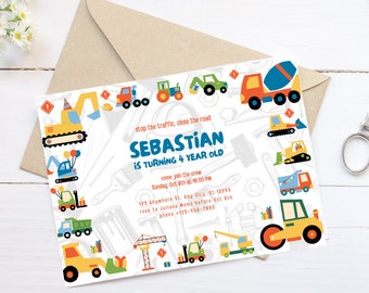 Invitaciones a fiestas para niños, invitación a fiestas sin papel para niños geniales y modernas: descarga instantánea, confirmación de asistencia fácil