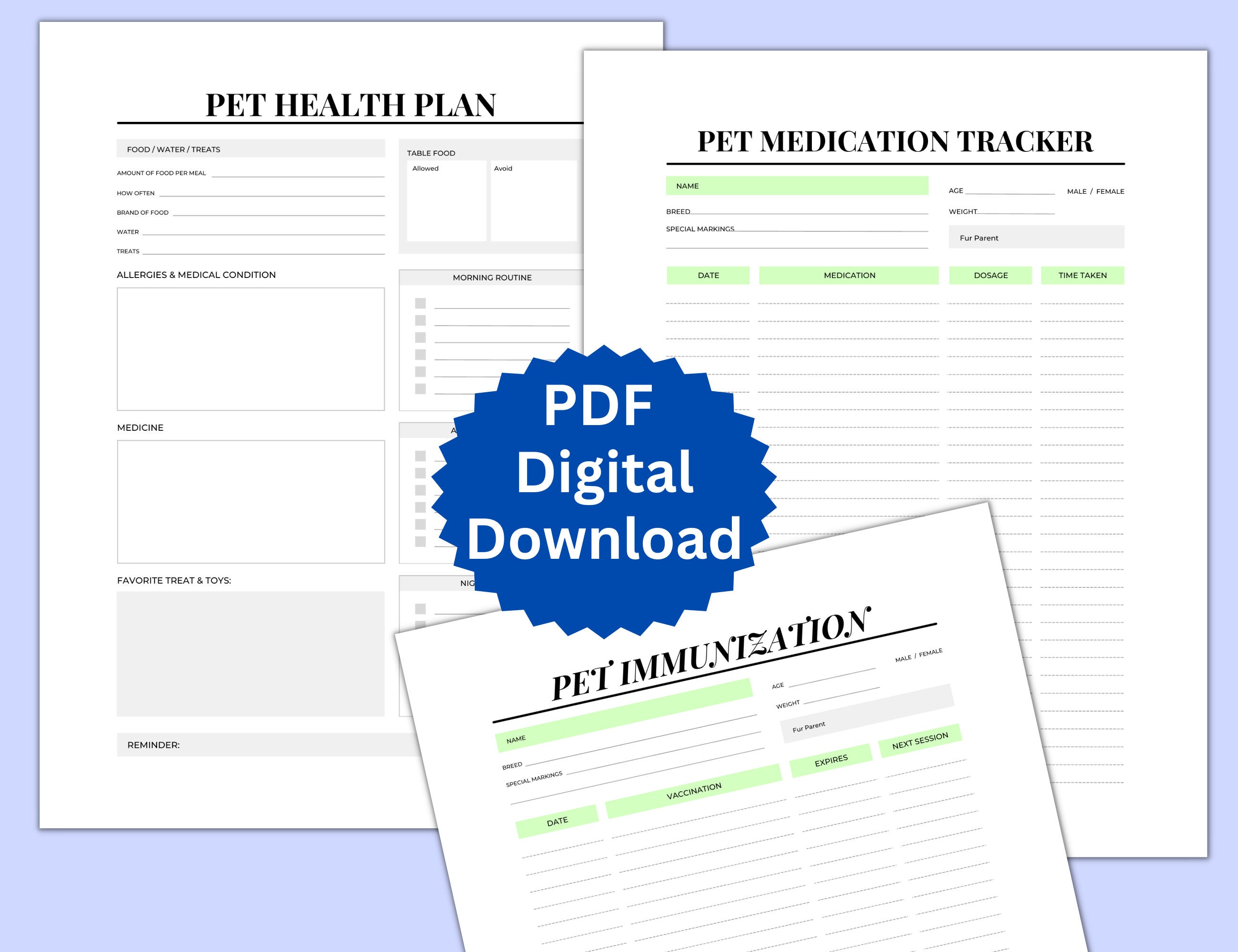 Pet Records, Pet Health Record, Dog Medicine Tracker, Vet Vaccination
