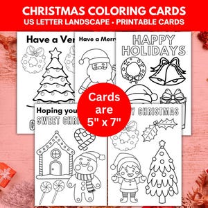 Weihnachtskarten für Kinder, Weihnachtsmann Malvorlagen, Weihnachtskarten Basteln für Vorschule und Kindergarten, Winter Malkarten