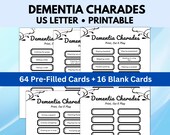 Dementia Charades, Ice Breaker Games, Dementia Activities, Dementia Games, Charades for Adults
