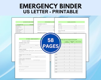 Emergency Binder, Just in Case, End of Life Planner, If I Die Binder