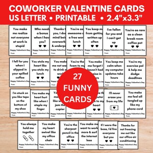 Coworker Valentines, sarkastische Arbeitsplatz Valentinskarten für Kollegen, Snarky und Witzige Valentines für Mitarbeiter und Staff