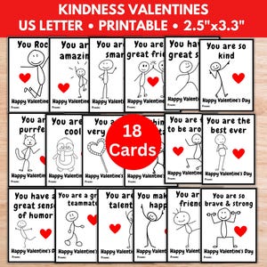 Cartes de Saint-Valentin gentillesse, bonhomme allumette affirmation pour enfants, Saint-Valentin entre préadolescents, échange scolaire Saint-Valentin