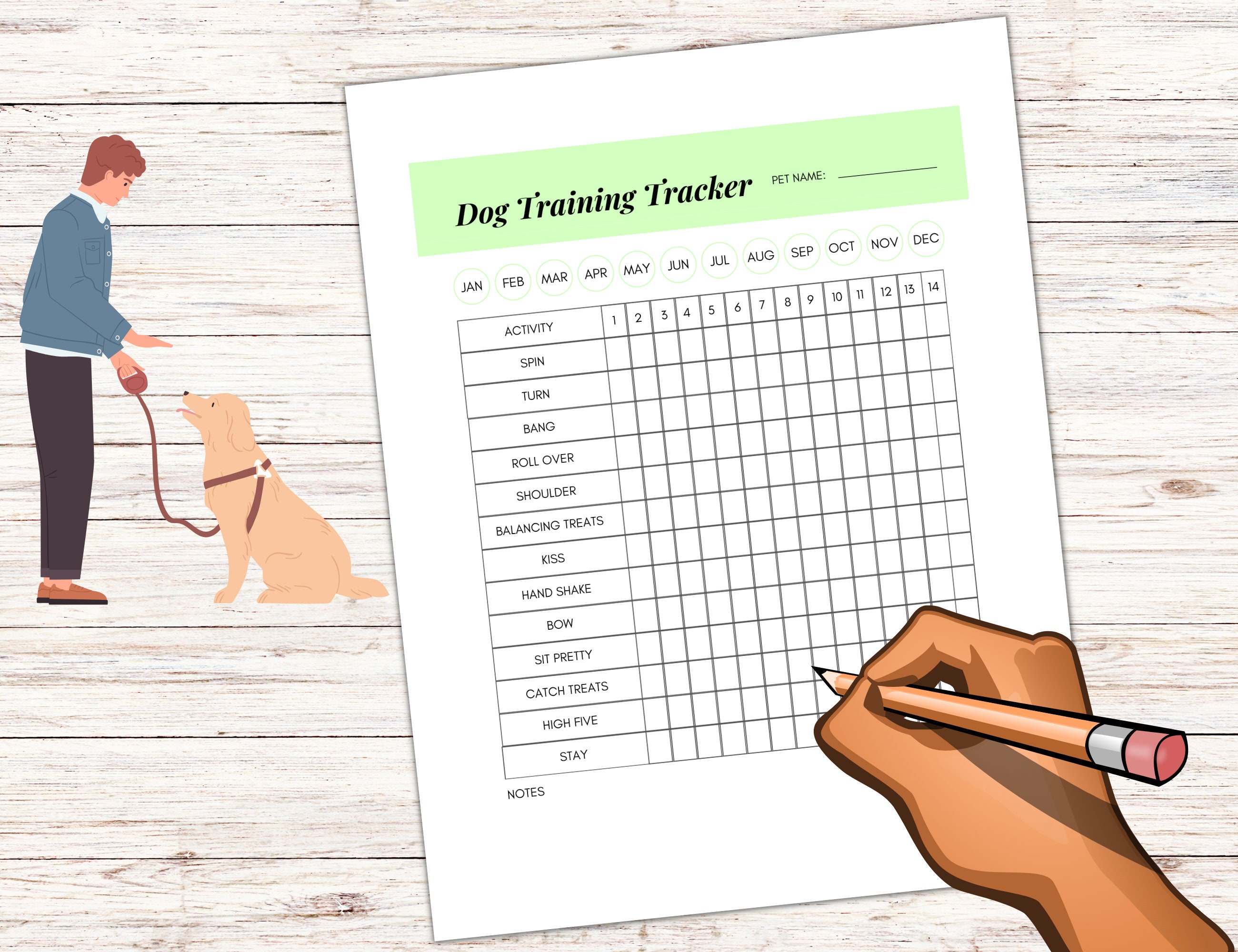 Dog Training Log, Puppy Training, Dog Training Journal - Etsy