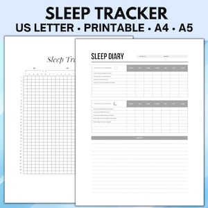 Sleep Tracker for Adult, Child, Toddler, Printable Sleep Log Tracker, Sleep Chart