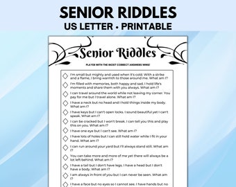 Senior Riddles, Retiree Games, Senior Citizen Games and Activities