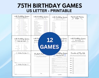 75th Birthday Games and Ideas, Cheers to 75 Years, Birthday Party Games for 75 Year Old