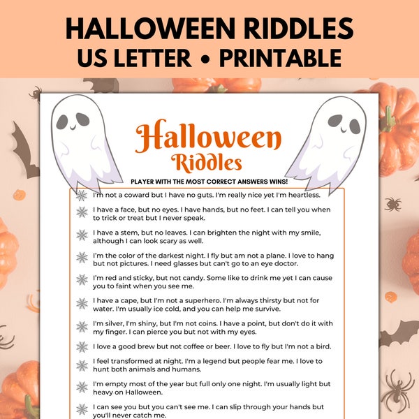 Halloween Riddles, Halloween Games for Teens, Halloween Games for Adults