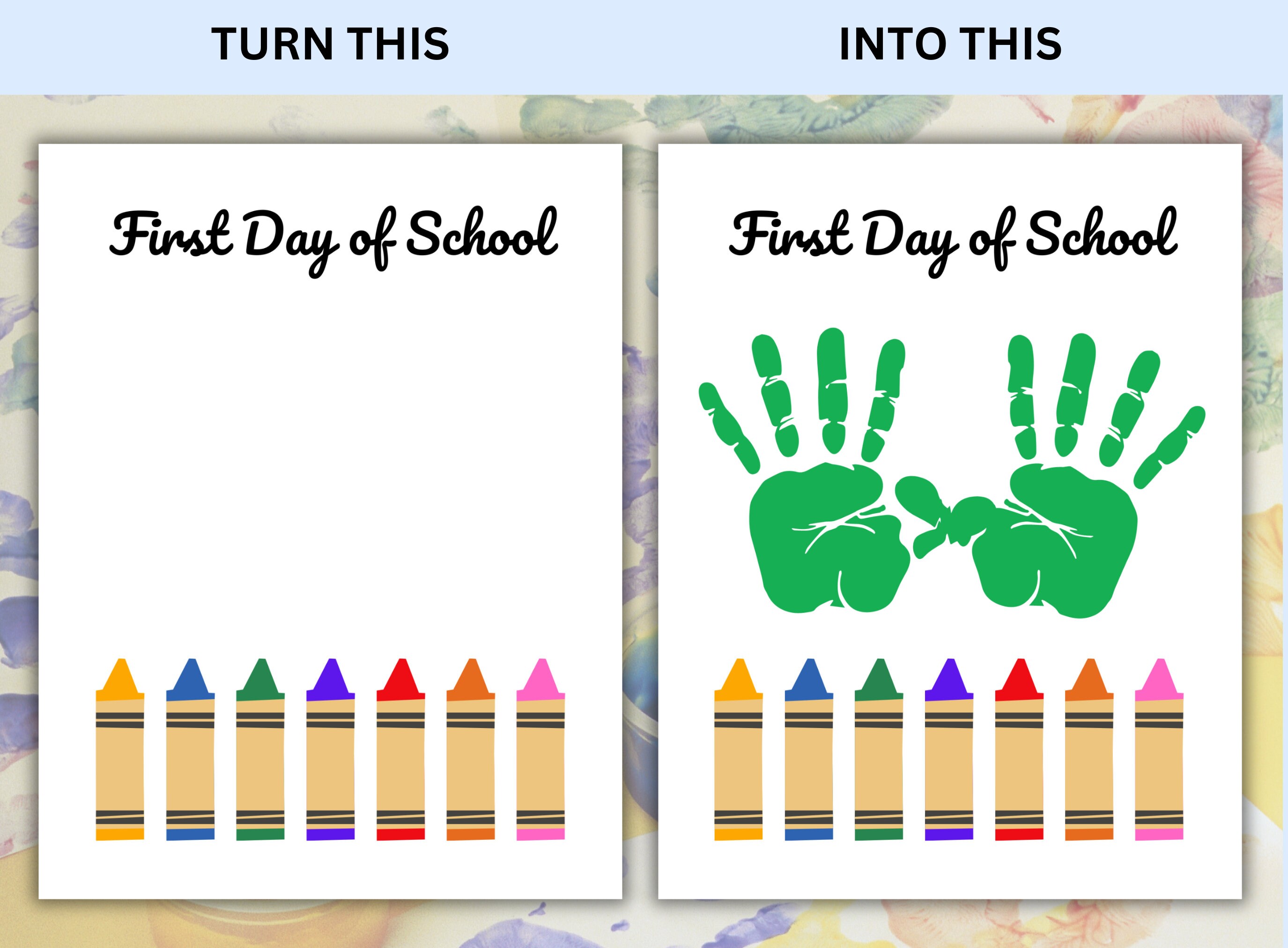 Handprint Art for Kids for the First Day of School, Preschool and ...