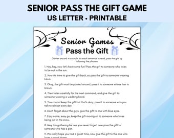 Senior Pass the Gift Game, Pass the Present, Retiree and Senior Citizen Games