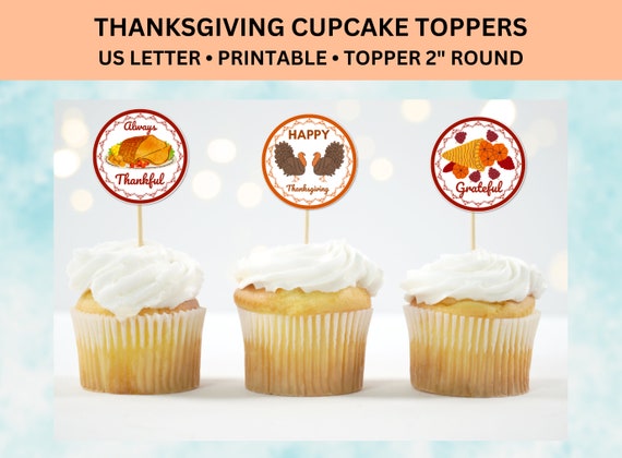 Printable Thanksgiving Cupcake Toppers - I Scream for Buttercream