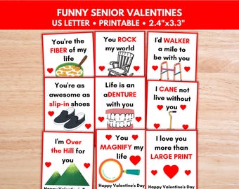 Funny Senior Citizen Valentines, Elderly and Dementia Activities for Nursing and Retirement Homes, Senior Center Valentine Party Activity