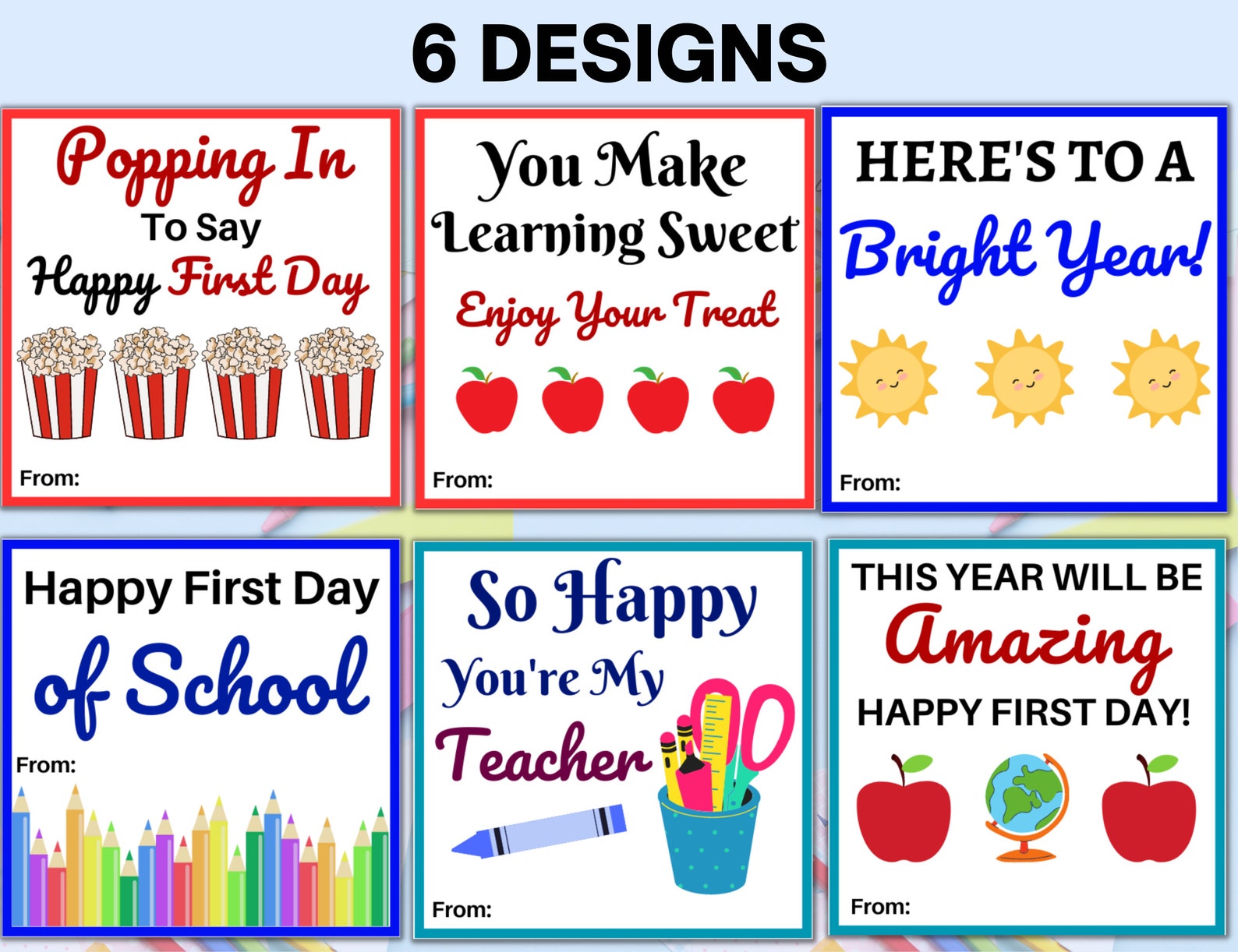 First Day of School Gift Tag, Back to School Tags, 1st Day of School ...