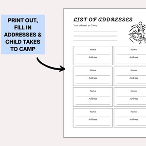 Letter From Camp for Kids, Summer Camp Letter, Kids Camping Journal Planner image 5