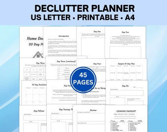 Declutter Planner - Checklist and Guide, Declutter Challenge Printable