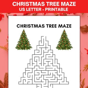 Weihnachtsbaum-Labyrinth, Labyrinth-Ausdrucke, druckbare Weihnachtsspiele, lustige Weihnachtsspiele, Weihnachtsspiele
