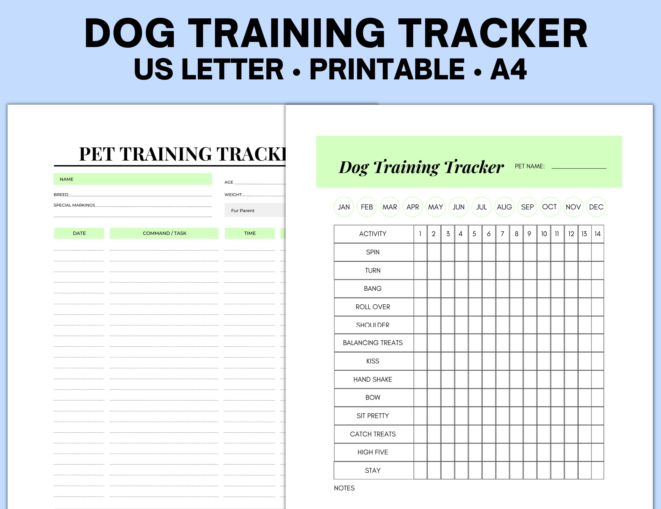 Dog Training Log Puppy Training Dog Training Journal Etsy