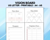 Vision Board Printables, Manifestation Board PDF