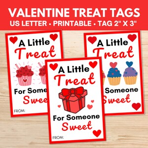 A Little Treat for Someone Sweet Tags, Valentine Treat Tags, Printable Gift Tags, Valentine Gift Tags, Valentine Favor Tags