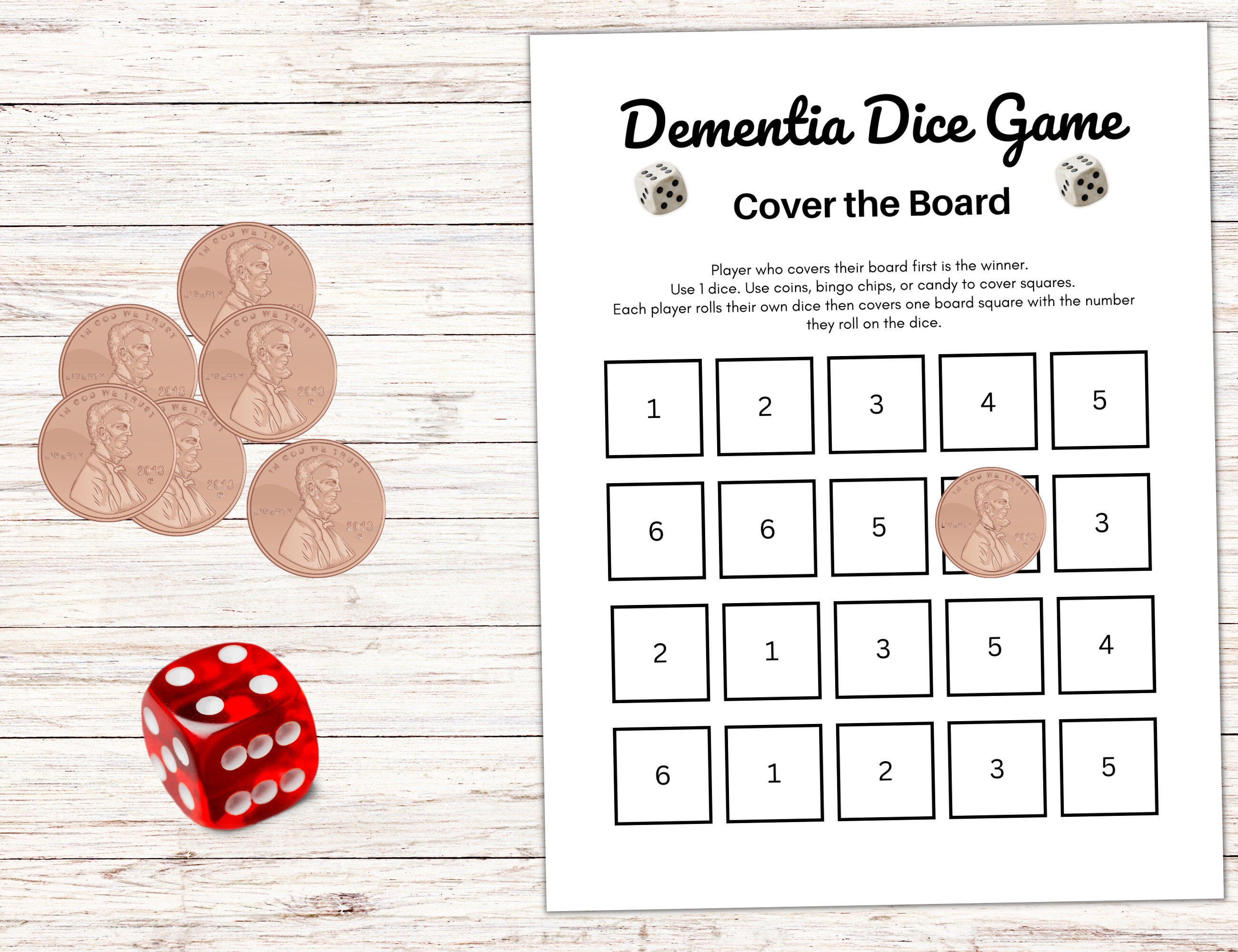 Dementia Dice Game, Candy Dice Game, Dice Game Printable, Ice Breaker Games, Dementia Activities