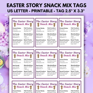 Ostergeschichte Snack Mix Anhänger, Ostersonntag Schulaktivität, Ostergeschichte Handwerk, Karwoche für Kinder Christlicher Osteranhänger, Auferstehungsstunde