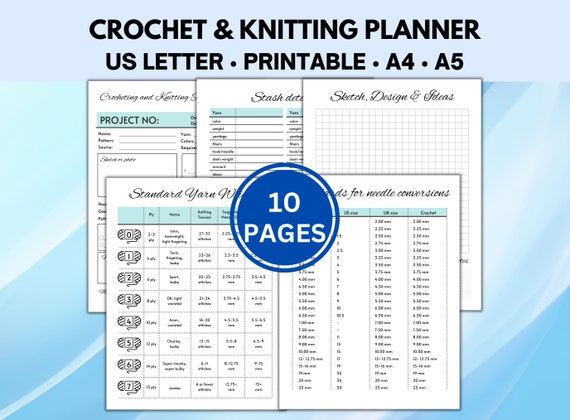 Digital Crochet Pattern Journal, Digital Crochet Notebook, Crochet Project  Planner for Ipad, Project Tracker, Crochet Pattern Tracker 