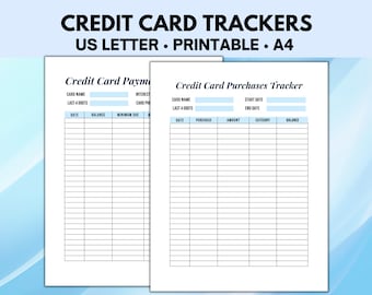 Registro de pagos de tarjetas de crédito, registro de pago de deudas imprimible
