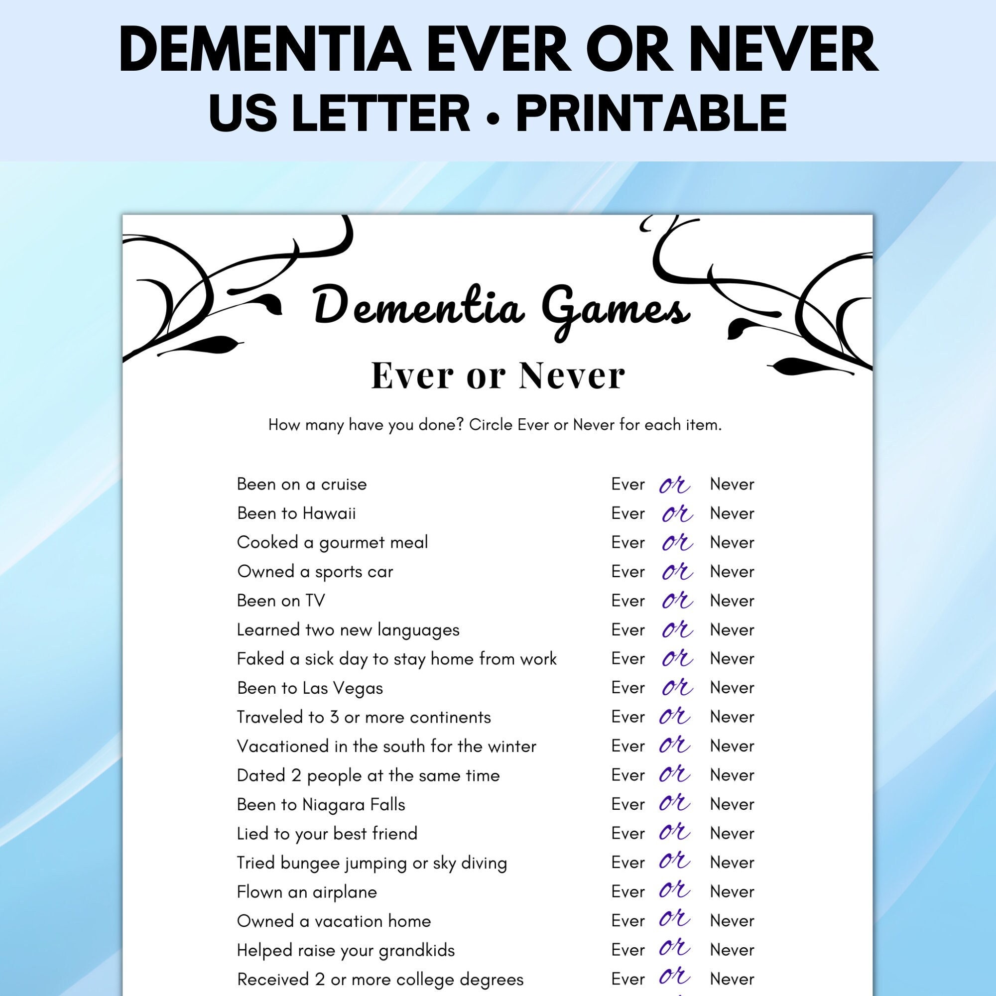 Dementia Printable Brain Games For Seniors Free Printables