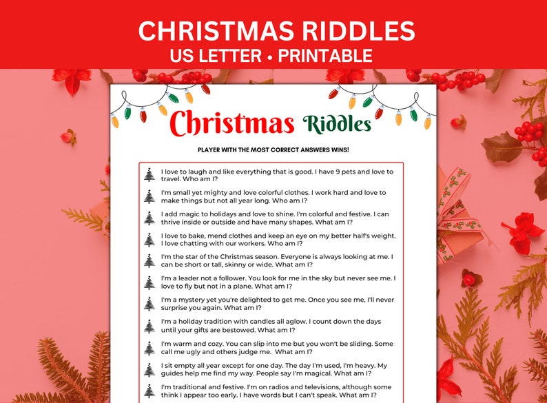 Christmas Riddles, Christmas Party Games Adults, Christmas Games for ...