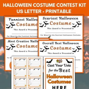 Halloween-Kostüm-Wahlkarten, Zeichen und Zertifikate, Halloween-Kostüm-Party Preise, Preis für das beste Kostüm
