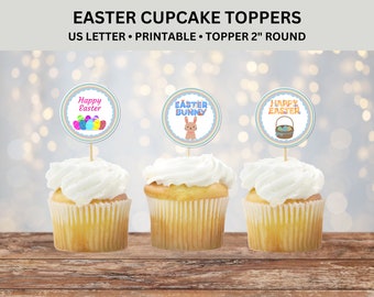 Easter Cupcake Toppers Printable