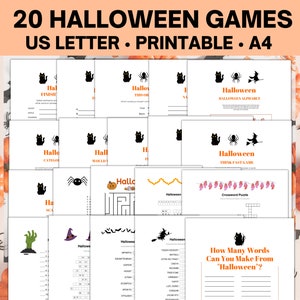 Halloween Games for Kids and Adults Printable, Halloween Scavenger Hunt, This or That Game