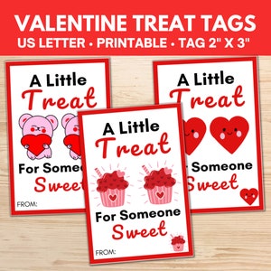 A Little Treat for Someone Sweet Tags, Valentine Treat Tags, Printable Gift Tags, Valentine Gift Tags, Valentine Favor Tags