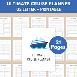Ultimate Cruise Planner 2026 Printable, Cruise Travel Planner, Cruise Checklist, Cruise Itinerary, Cruise Essentials, Family Cruise Tracker