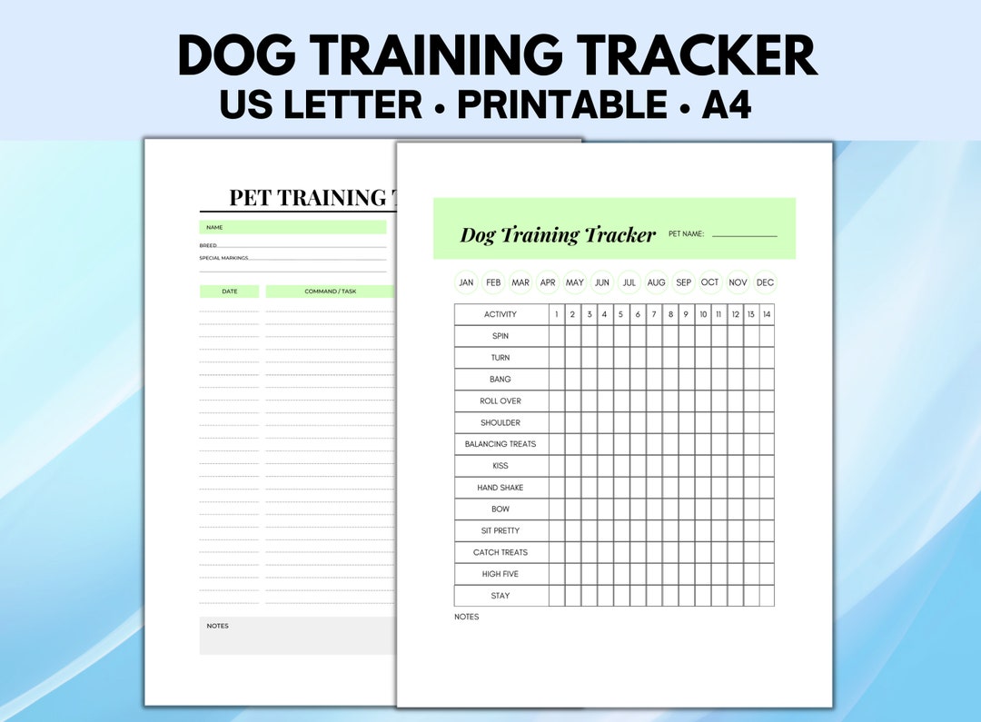 Dog Training Log Puppy Training Dog Training Journal - Etsy