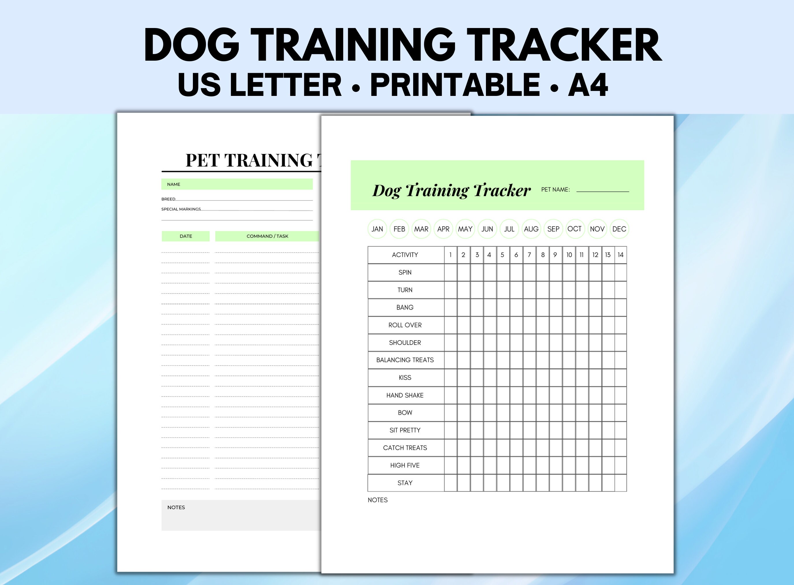 Dog Training Log Puppy Training Dog Training Journal Etsy