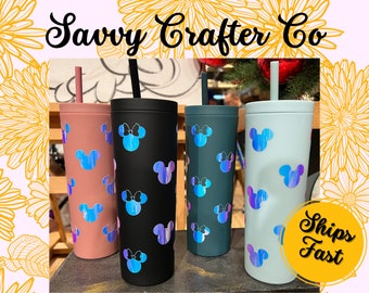Minnie Personalized Tumbler, Mickey Tumbler, Tumbler with Straw, Disney Personalized Tumbler, Minnie Mouse, Mickey Mouse, Disney Tumbler