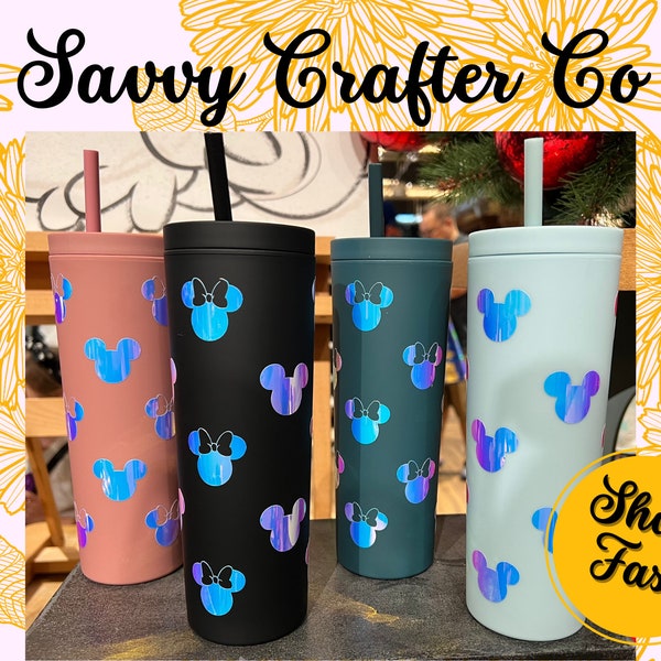 Minnie Personalized Tumbler, Mickey Tumbler, Tumbler with Straw, Disney Personalized Tumbler, Minnie Mouse, Mickey Mouse, Disney Tumbler