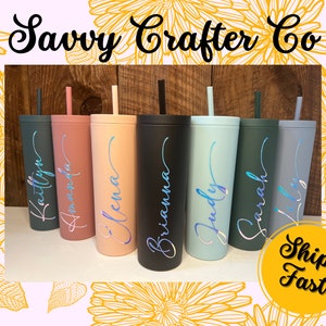 Personalized Tumbler, Custom Tumbler, Tumbler With Straw, Bridesmaid Gift, Bachelorette Party, Bridesmaid Tumbler