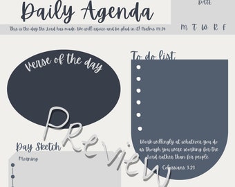 Printable Daily Agenda Template: Christian Planner (PDF)