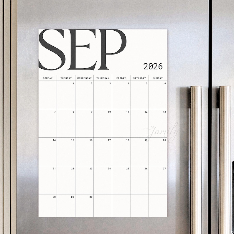 Printable 2026 Calendars 12 Months Whole Yar Calendar Printable - Etsy