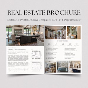 以下が含まれることがあります： 4つの寝室と3つのバスルーム、2台の車庫を備えた家の不動産パンフレット。パンフレットには、家の内装と外装の写真、および間取り図が掲載されています。家は1084 Willow Crest Laneにあり、価格は654,000ドルです。