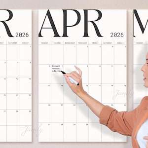 Printable 2026 Calendars 12 Months Whole Yar Calendar Printable - Etsy