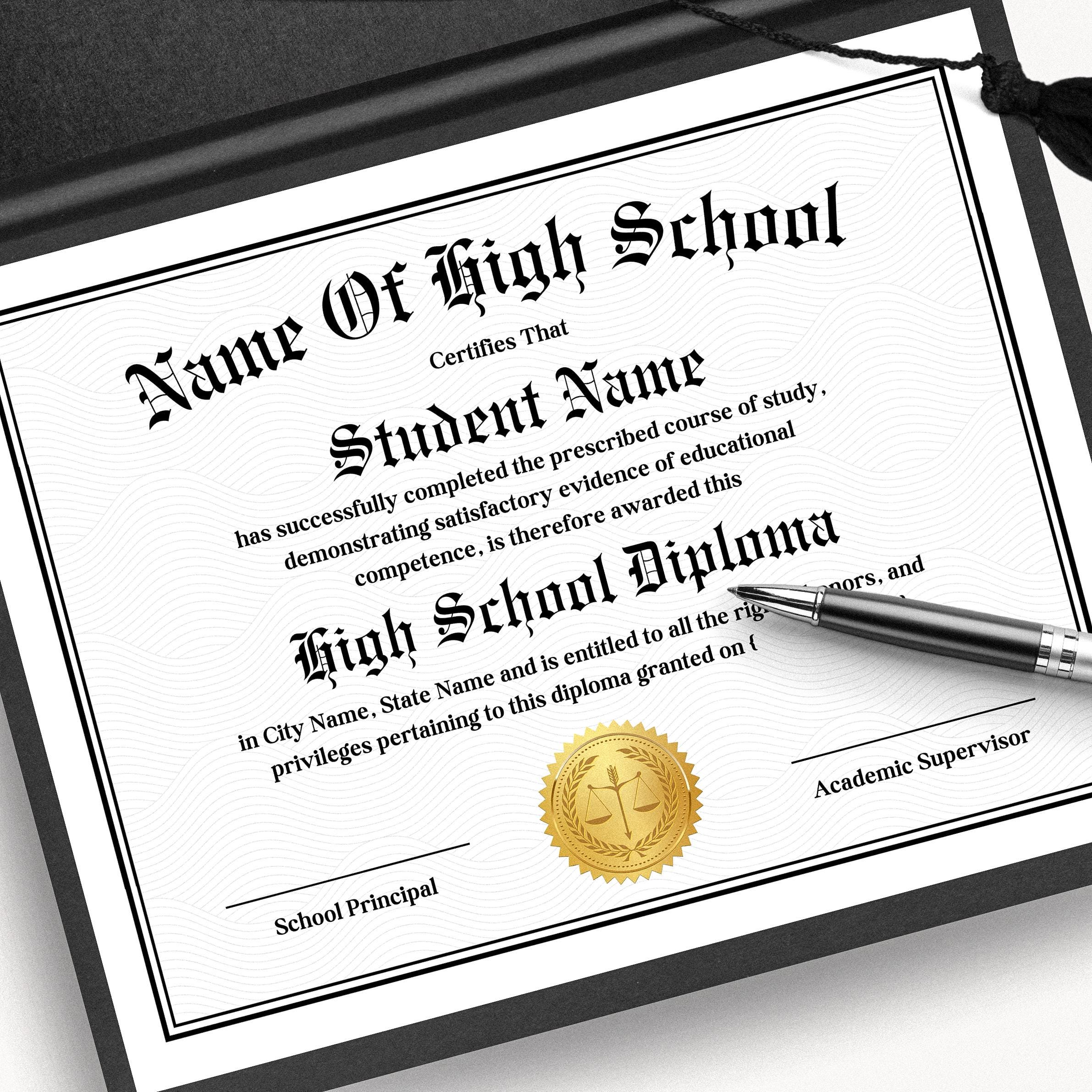 Editable Certificate for Homeschool Graduation Certificate Printable ...