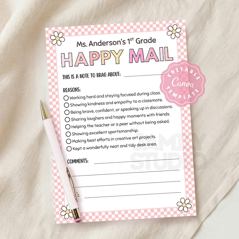 Happy Client Anim@tion Happy Mail Canva Template - Etsy