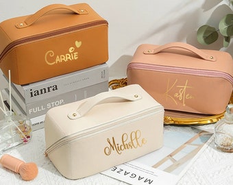 Bolsa cosmética personalizada, bolsa de maquillaje personalizada personalizada con nombre, regalo para ella, regalo hecho a mano, dama de honor de regalo, compañera de trabajo, hermana