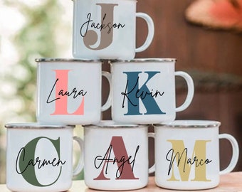 Mug personnalisé : tasse personnalisée pour le thé, le café et le chocolat chaud avec prénom, cadeau unique pour elle ou pour lui, idéale pour Noël, un anniversaire ou un collègue