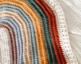 Crochet chunky "rainbow dreams" blanket - heirloom blanket - rainbow baby gift - baby shower blanket gift